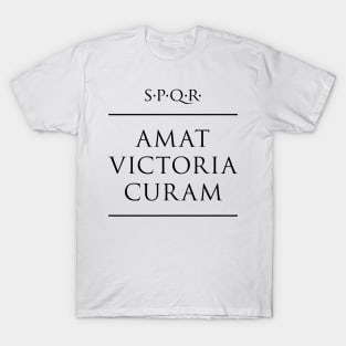 Latin quote Amat victoria curam T-Shirt